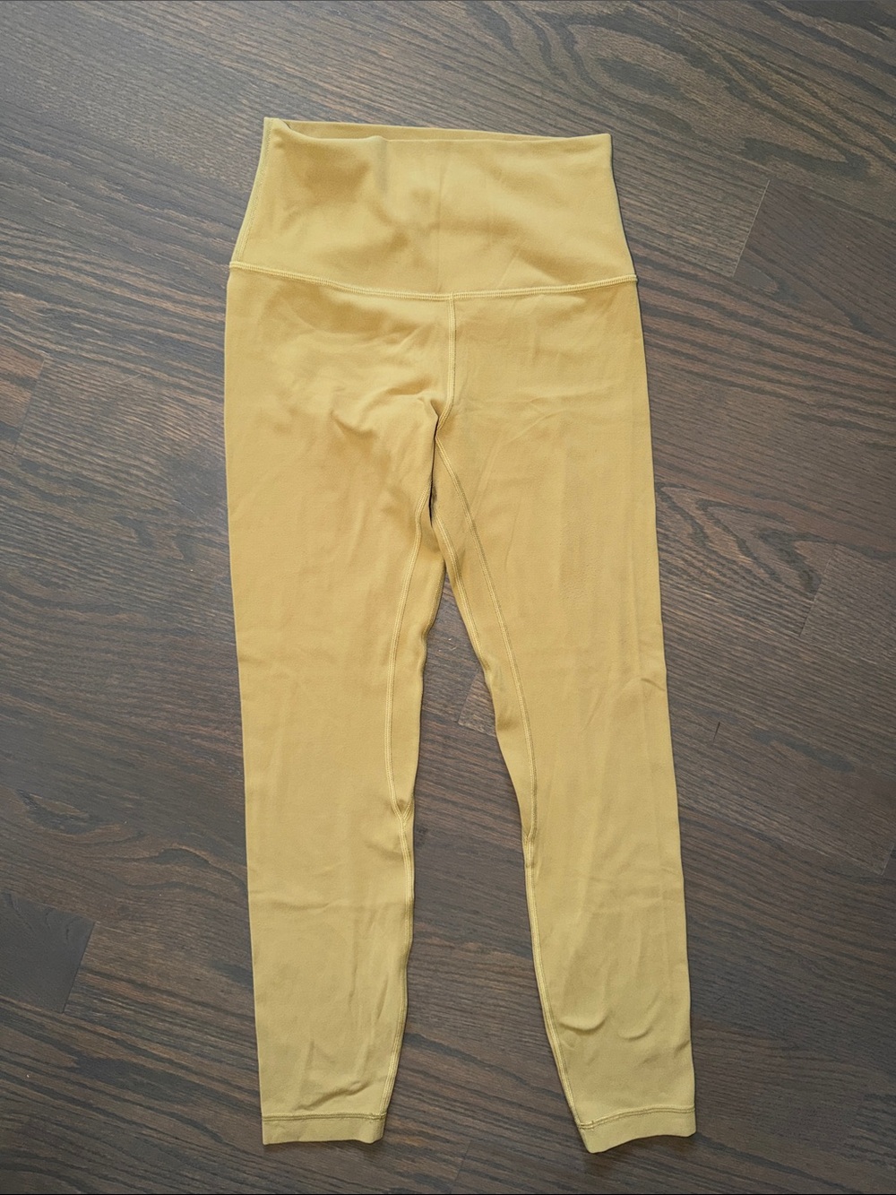Lululemon Align Pant II 25” Nulu Leggings Mustard Gold Size 4